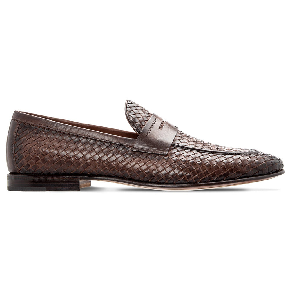 Moreschi Agadir Woven Slip-on Loafers Dark Brown