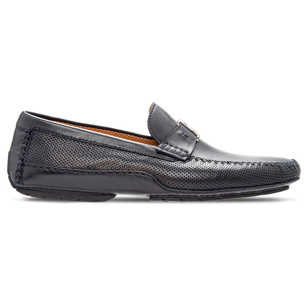 Moreschi Martinica Nappa Driving Shoe Navy Blue | MensDesignerShoe.com