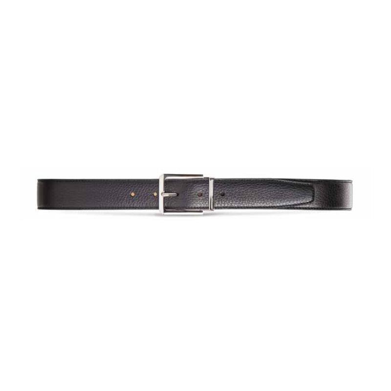 Moreschi Palma Grained Calfskin Belt Black