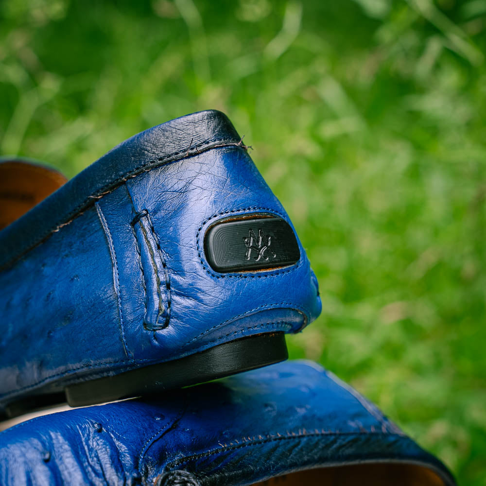 Mezlan Ostrich Driving Shoe Jeans (Exclusive) (RX7041-S)