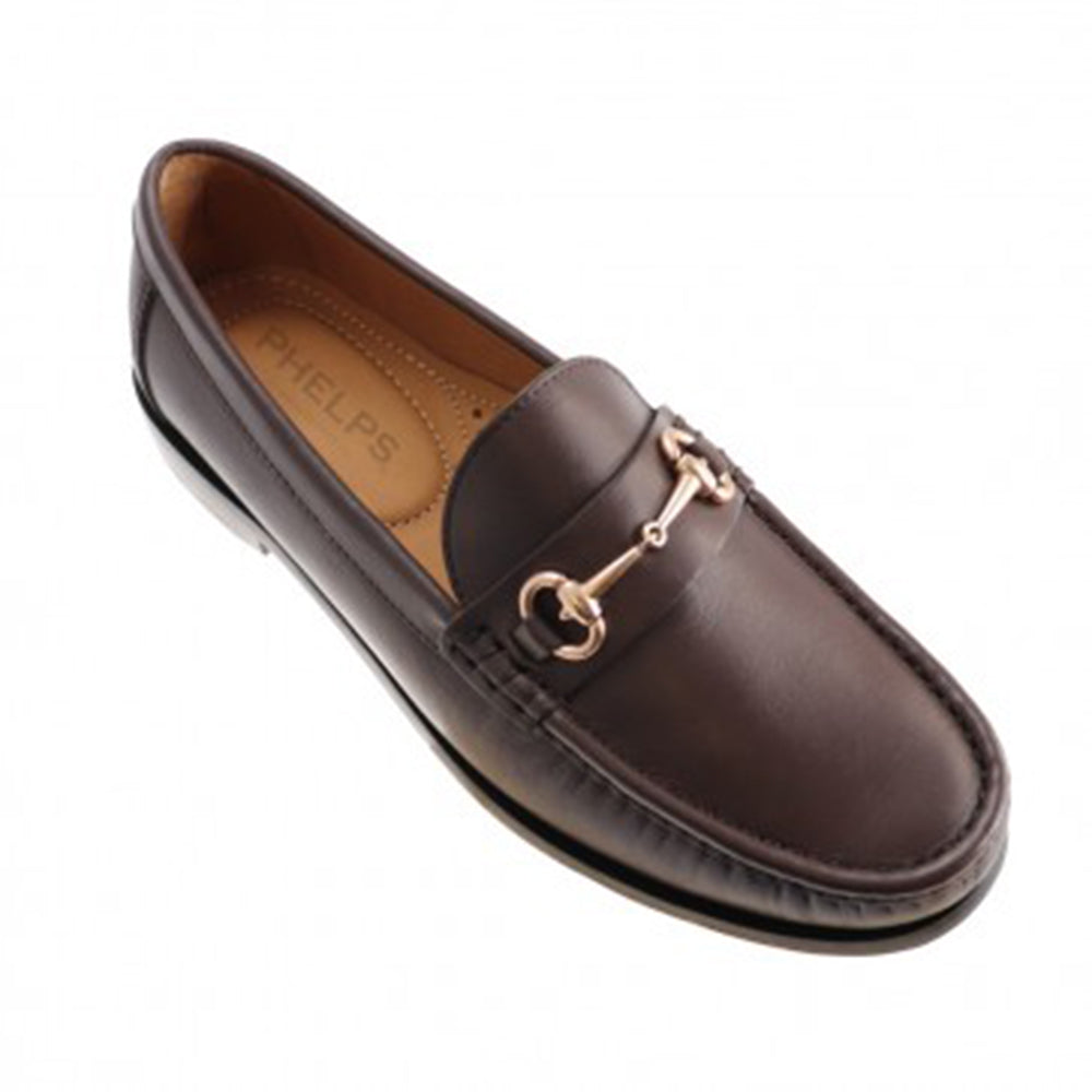 TB Phelps Bridge Bit Tubular English Moccasin Mahogony