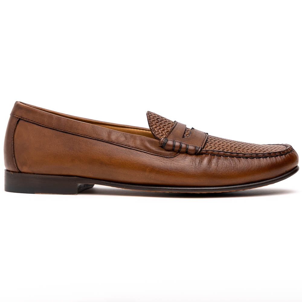 TB Phelps Preston Sheepskin Penny Loafers Pecan
