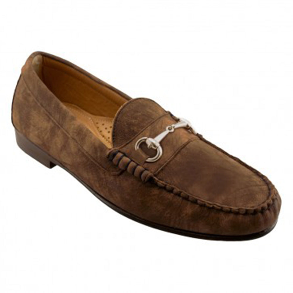 TB Phelps Preston Washed Calf Bridge Bit Loafers Espresso