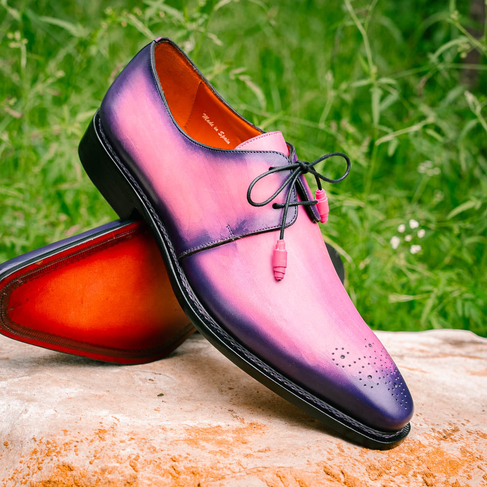 Mezlan Principe Patina Leather Derby Pink (Exclusive) (20842)