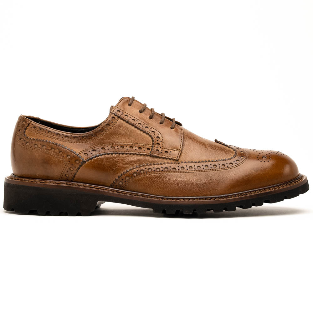 Calzoleria Toscana leather shoes men’s 41 brown Calzoleria Toscana Gallo Woven Lace-Up - Toscana USA main image 4