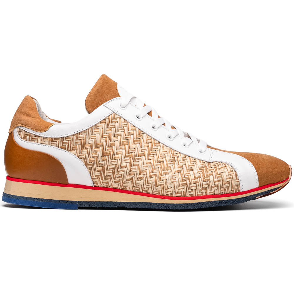 Zelli Ripi Calfskin Hand Weave Sneakers Brown