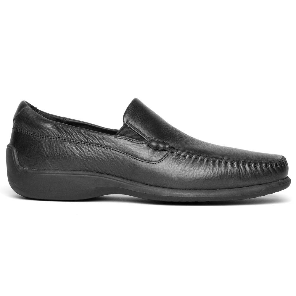 Neil M. Men\'s Size 10 D Black Leather Rome Comfort Loafers Woven Business Attire Amazon.com | Neil M Men main image 3