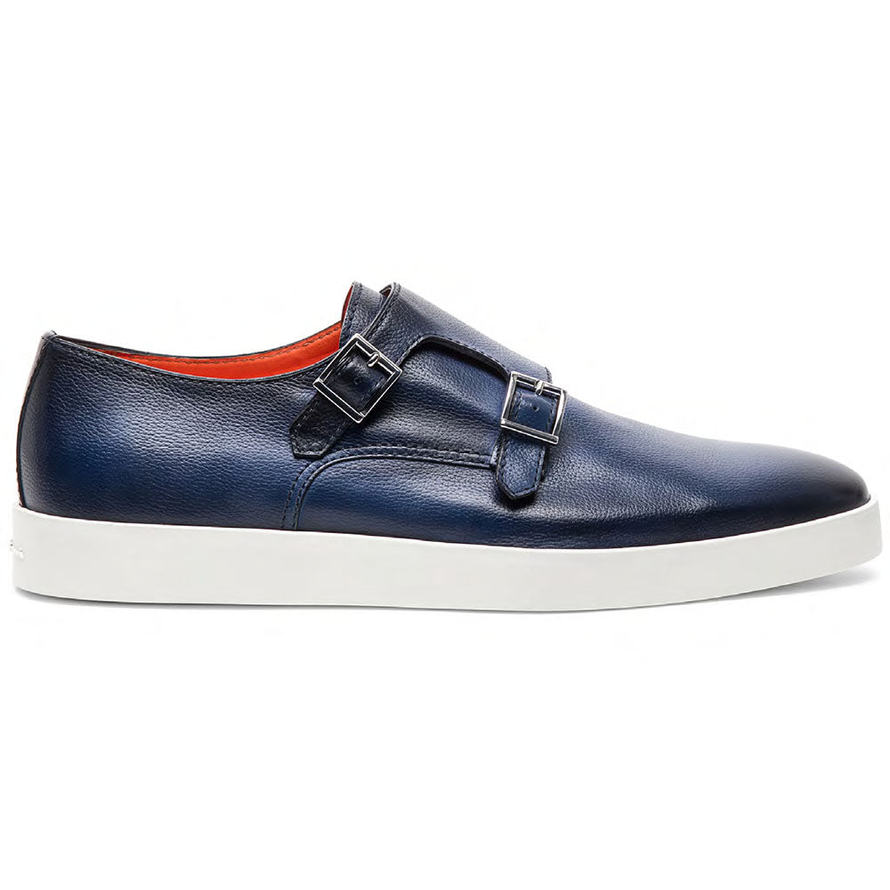 Santoni Bankable Calfskin Dress Sneakers Blue