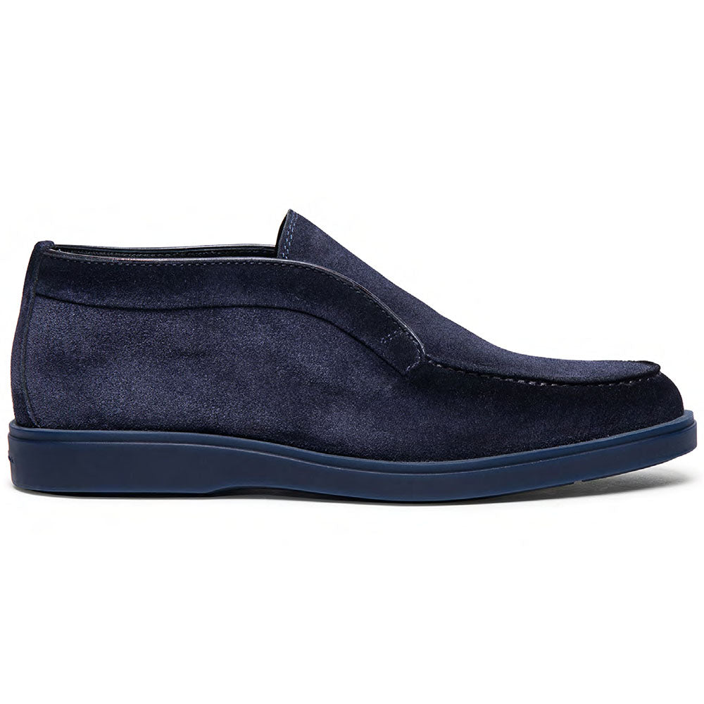 Santoni Boneless Suede Desert Boots Blue | MensDesignerShoe.com display picture 3