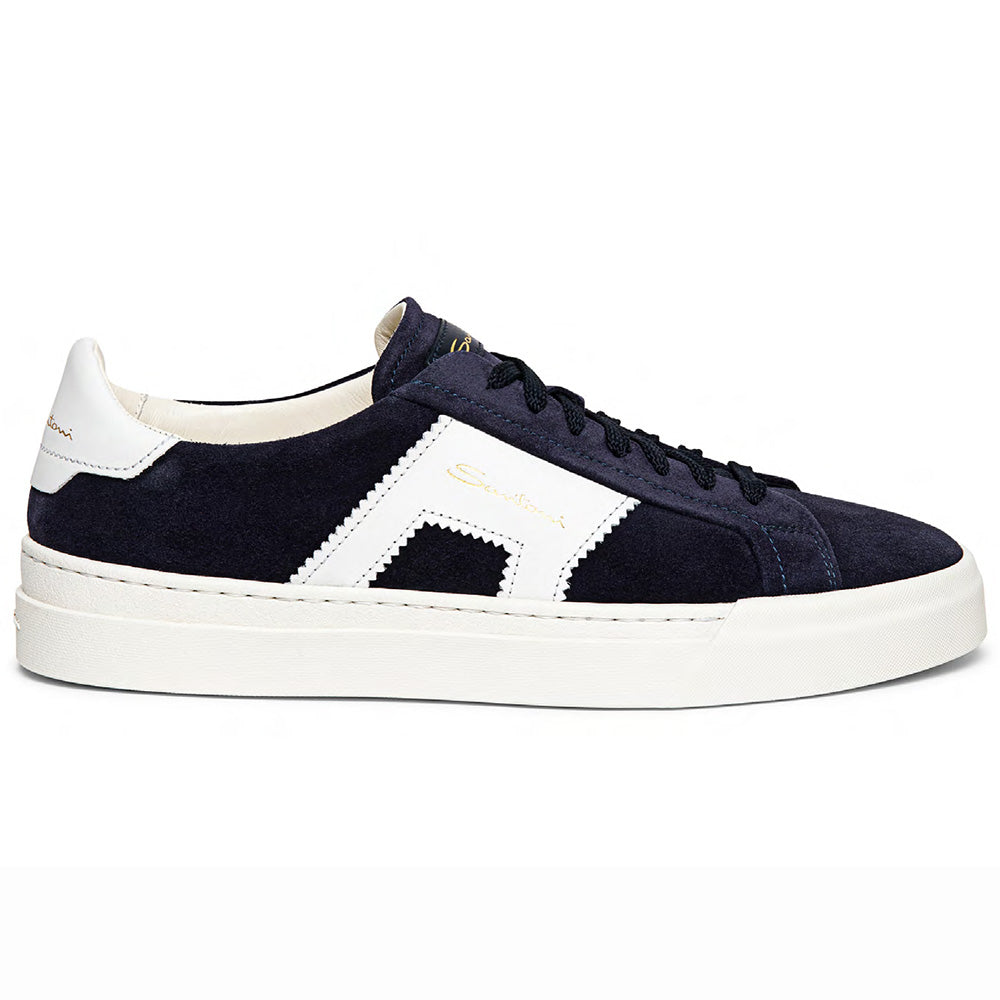 Santoni DBS1 JARU60 Suede Sneakers Blue / White  display picture 1