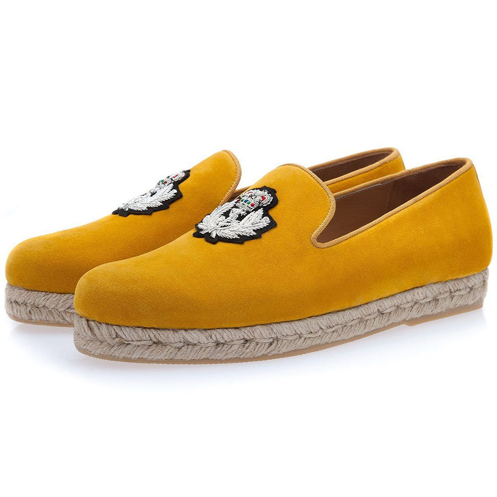 Superglamourous Handmade in Italy Slip On Loafer Espadrilles Slippers Loafers: Patent Black Slippers Loafers with Silk  main image 4