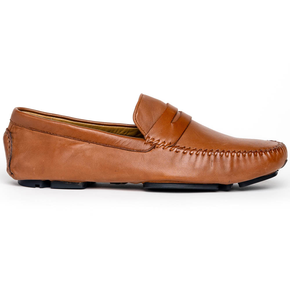 Robert Zur Sven Driving Loafers Mens 13 Brown Leather Glove Slip On Shoes Loafer Robert Zur Sven Driving Shoes Saddle Tan | MensDesignerShoe.com main image 2