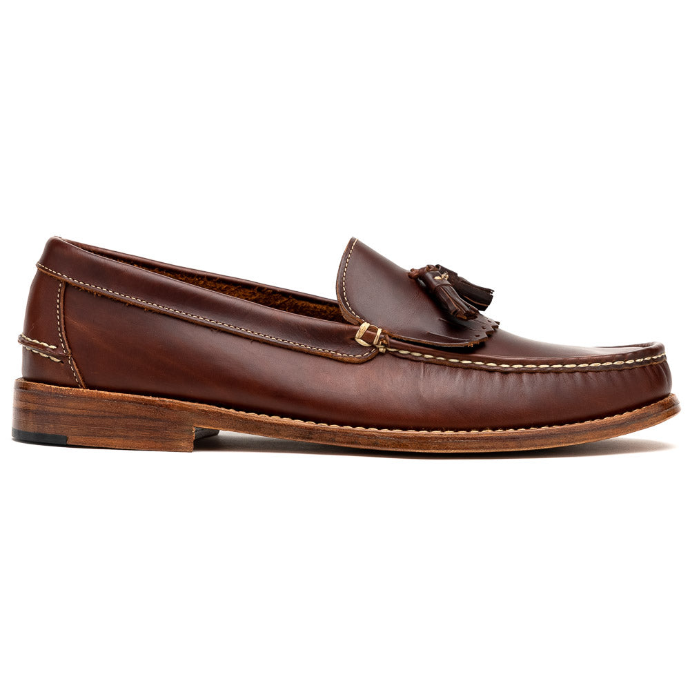 mens brown dress shoes with tassels Torino Tassel Brown Loafers