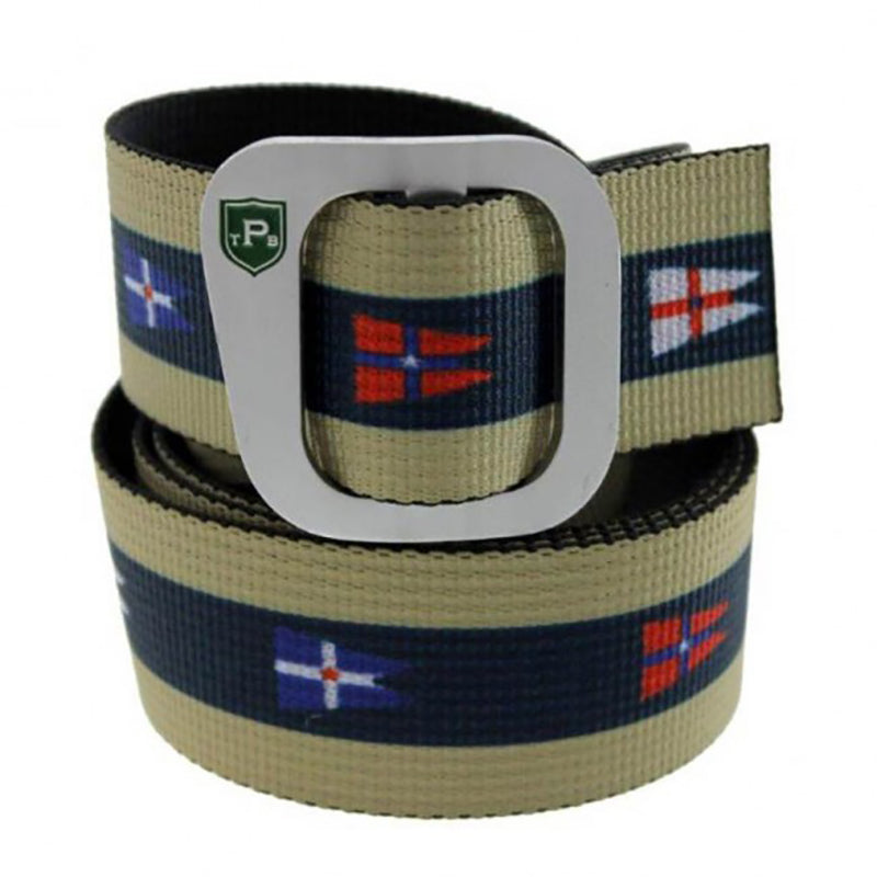 TB Phelps Brunswick Aluminum Slide Belt Nautical Flags