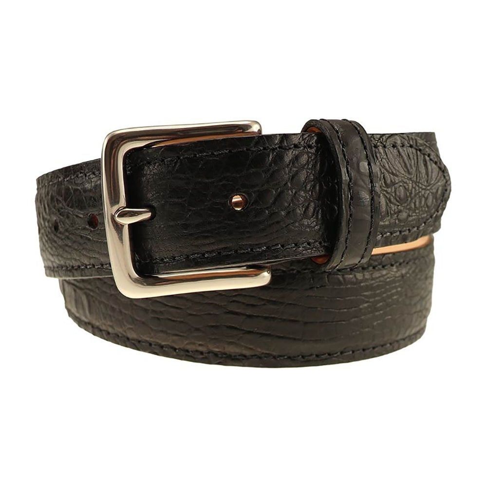 TB Phelps Colombia Croco Dress Belt Black