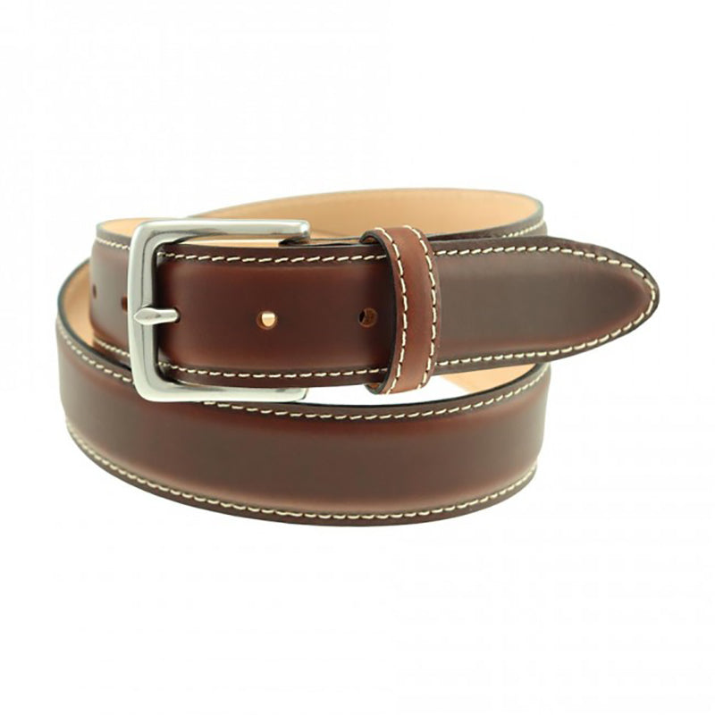 TB Phelps Colombia Leather Dress Belt Briar | MensDesignerShoe.com