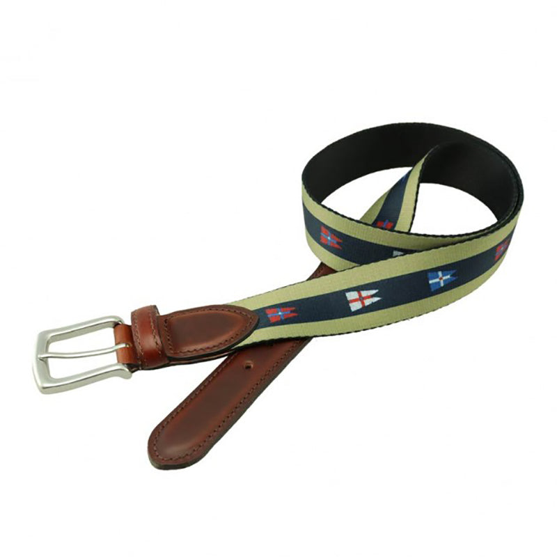TB Phelps Hampton Web Tab Belt Nautical Flags