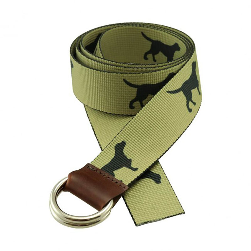 TB Phelps Largo D-Ring Web Belt Black Lab