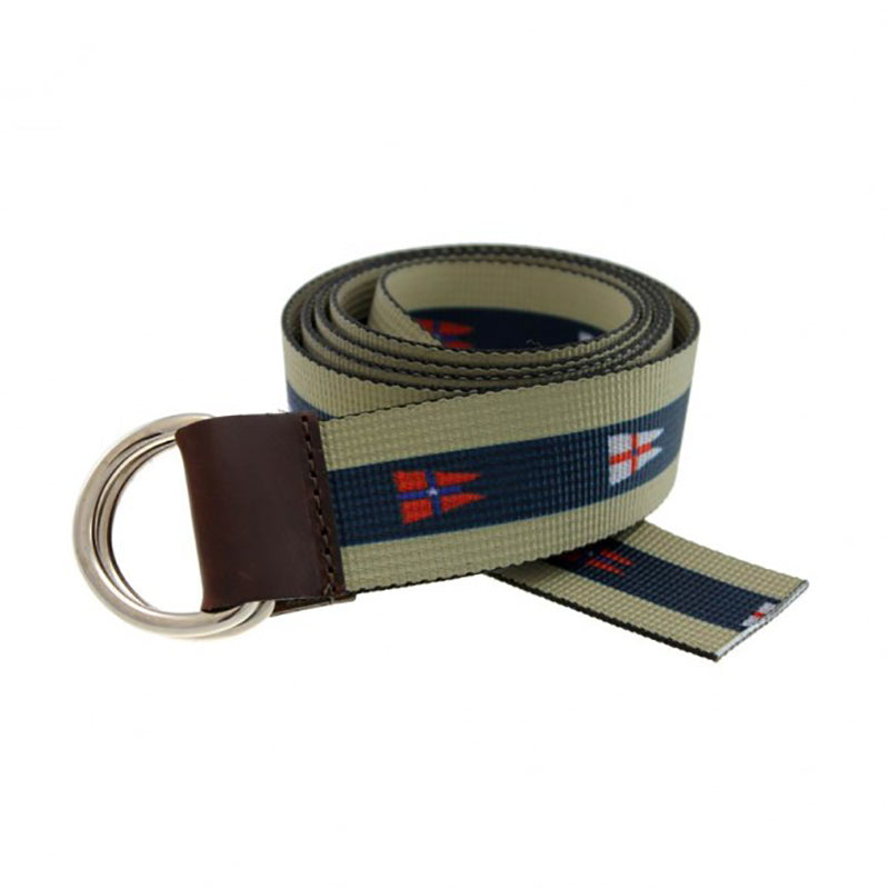 TB Phelps Largo D-Ring Web Belt Nautical Flags