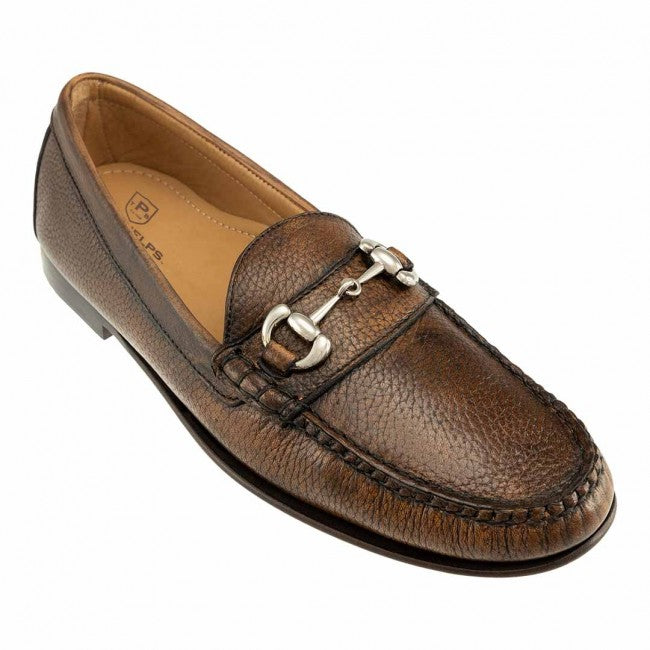 TB Phelps Preston Deerskin Bit Loafers Chestnut