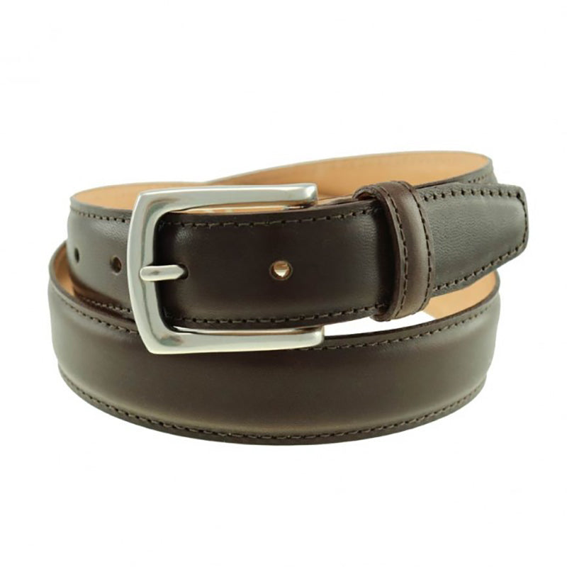 TB Phelps Torrence Calfskin Belt Mahogany