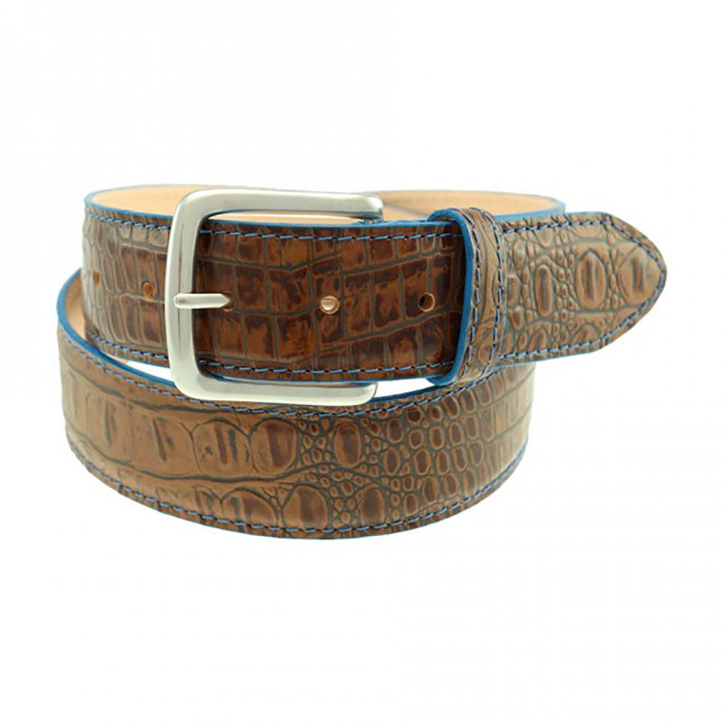 TB Phelps Travis Moc Croc Belt Briar