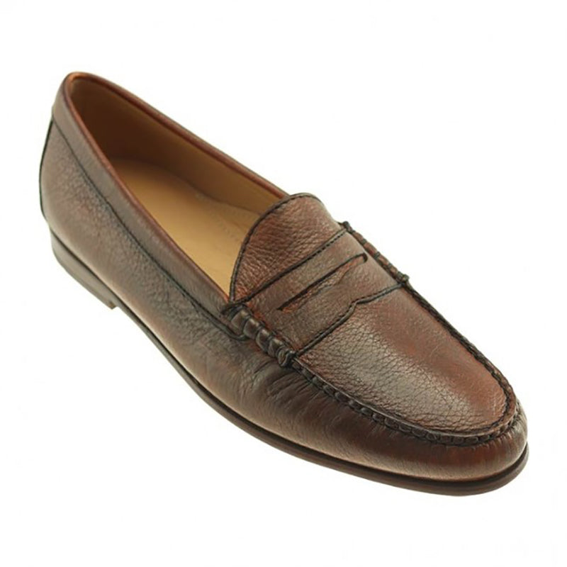 TB Phelps Ventura Deerskin Penny Loafer Chestnut