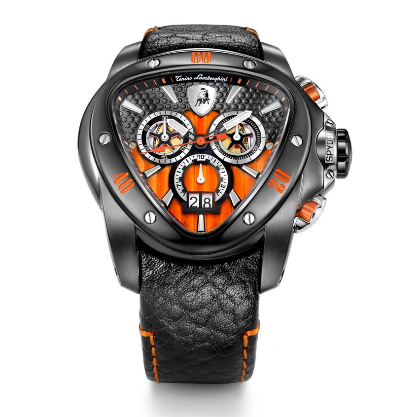 パオサニ Tonino Lamborghini Spyder 1118 Chronographic Watch Black/Orange
