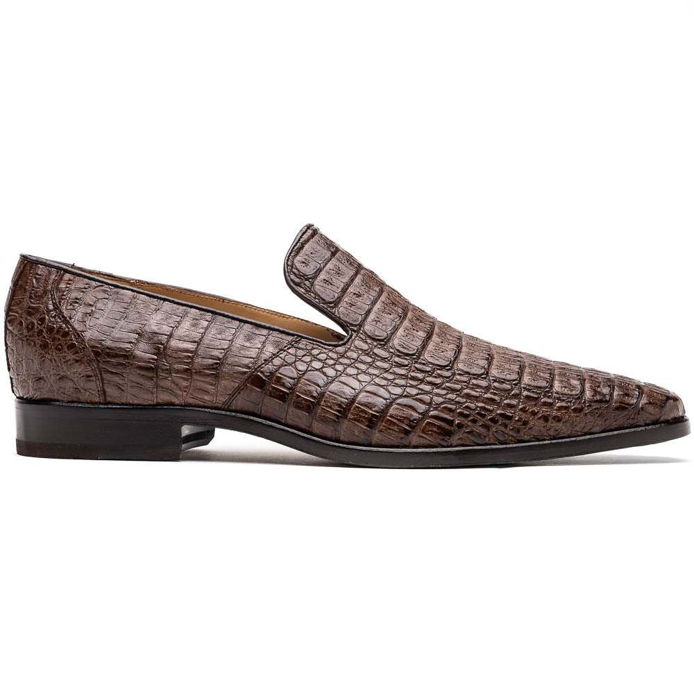 Marco Di Milano Trento Caiman Crocodile Loafers Brown