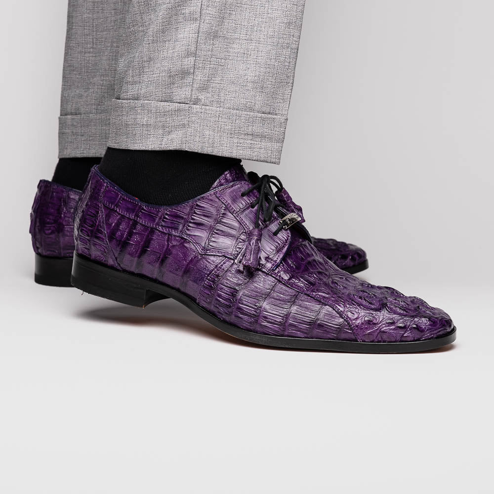 Marco Di Milano Tulum Caiman Crocodile Derby Purple