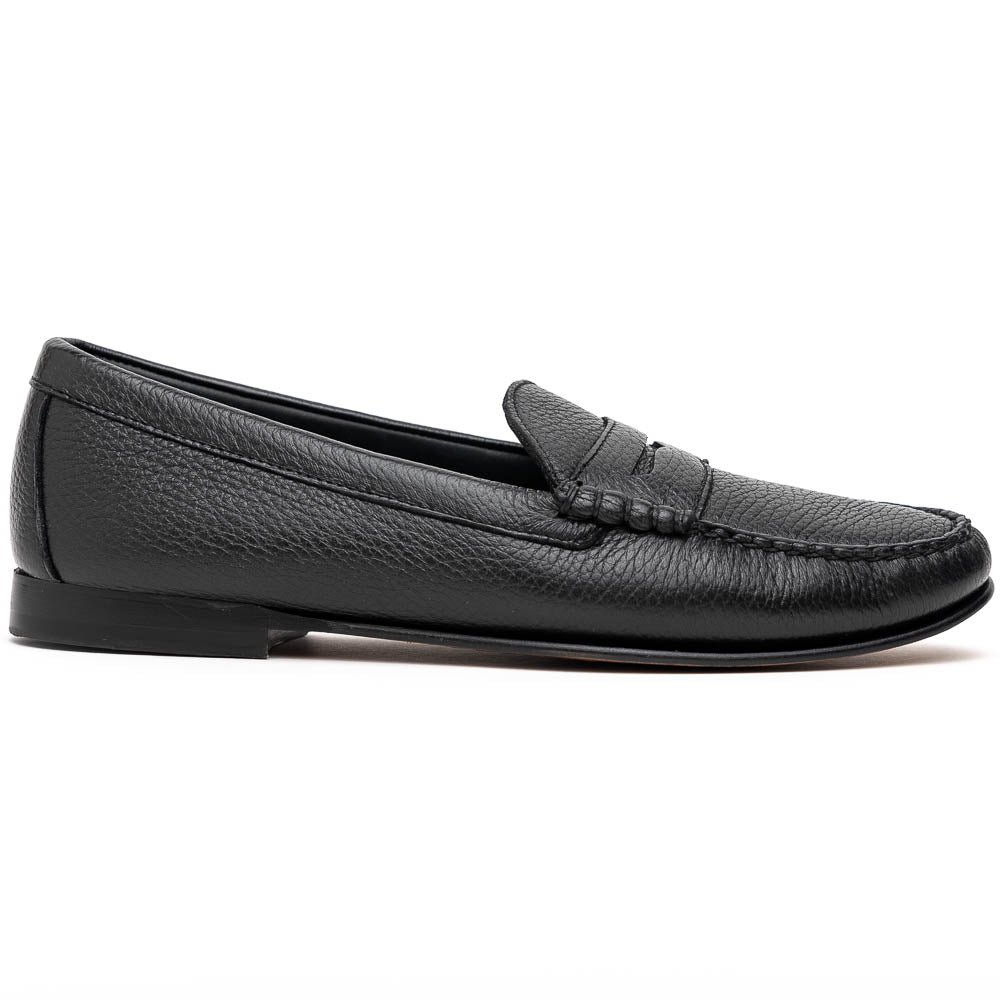 TB Phelps Ventura Deerskin Penny Loafer Black Stag