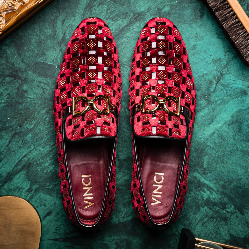 Vinci Leather The Vicino Shoe Bit Dress Loafer Limited Edition Burgundy (11621-1)