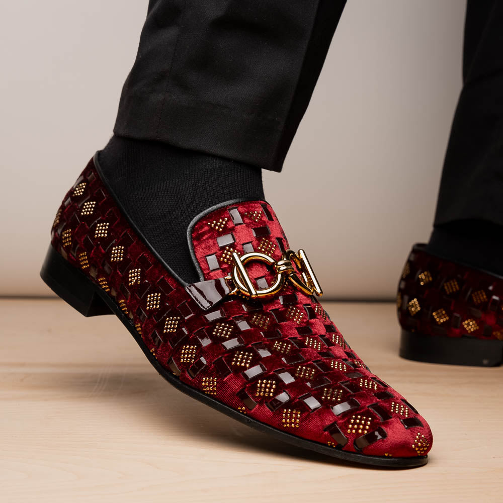 Vinci Leather Bit Dress Loafer Burgundy