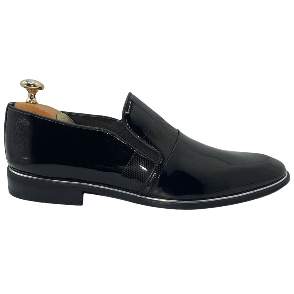 Vinci Leather Ankara Black Loafer