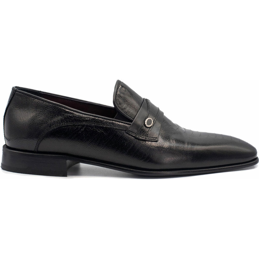 Vinci Leather The Bangkok Black Penny Loafer (10671)