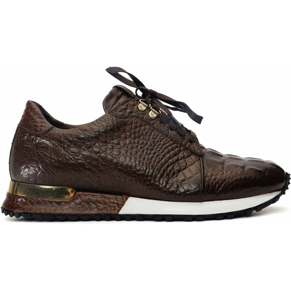 Vinci Leather The Bomba Brown Crocodile Leather Sneaker (Vc-D521T