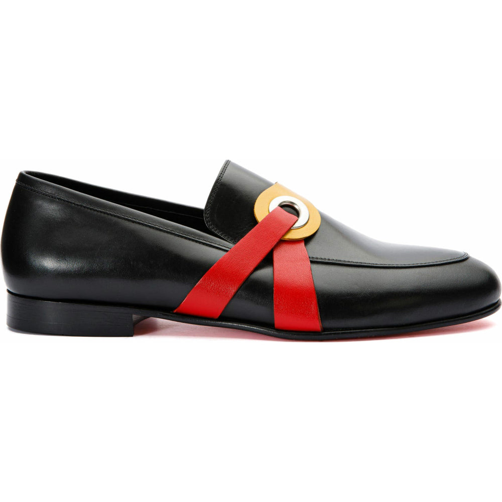 Vinci Leather The Jackie Black Bit Dress Loafer Limited Edition (7072)