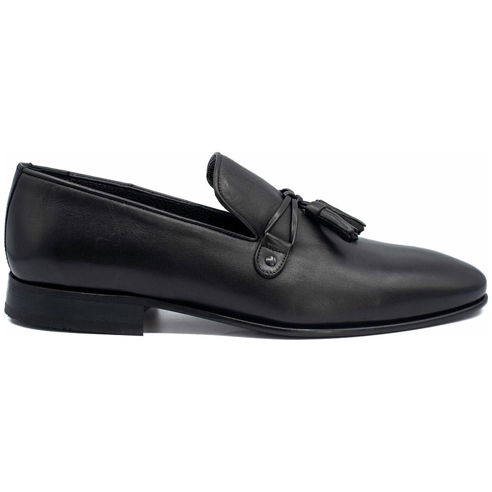 Vinci Leather The Modica Black Leather Tassel Loafer (2010)