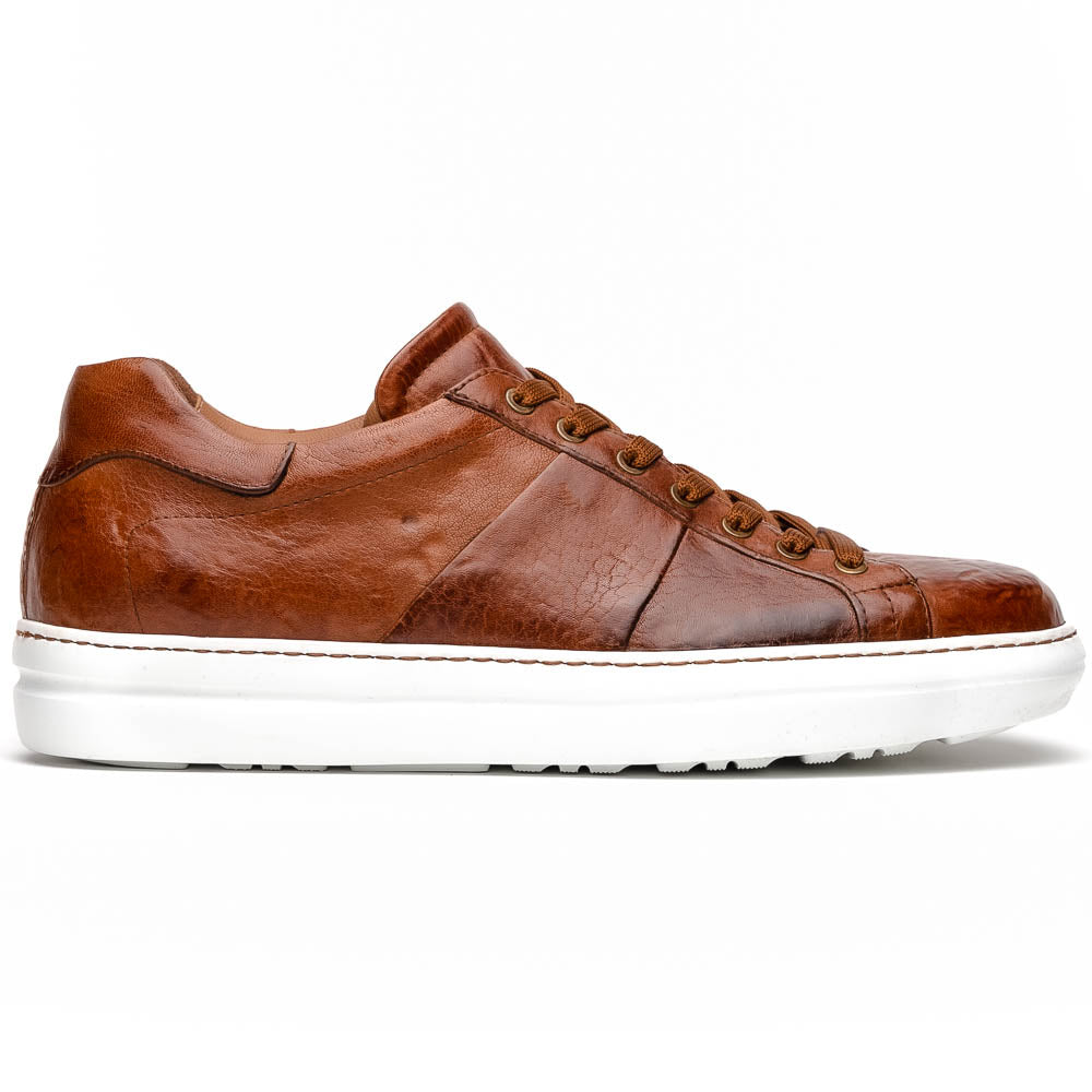 vivo tobacco Zelli Vivo Italian Tumbled Calfskin Sneakers Cognac (65-348-CGN)