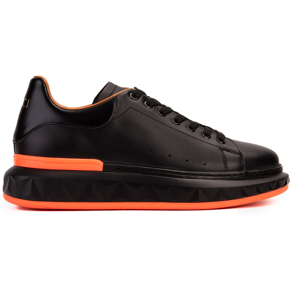 Vinci Leather The Linq Leather Sneaker Black / Orange Image