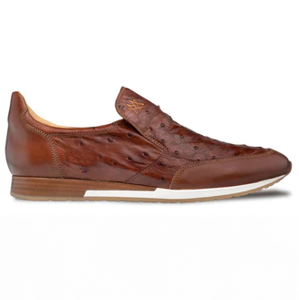 Mezlan Ostrich Slip-On Sneaker Cognac Image