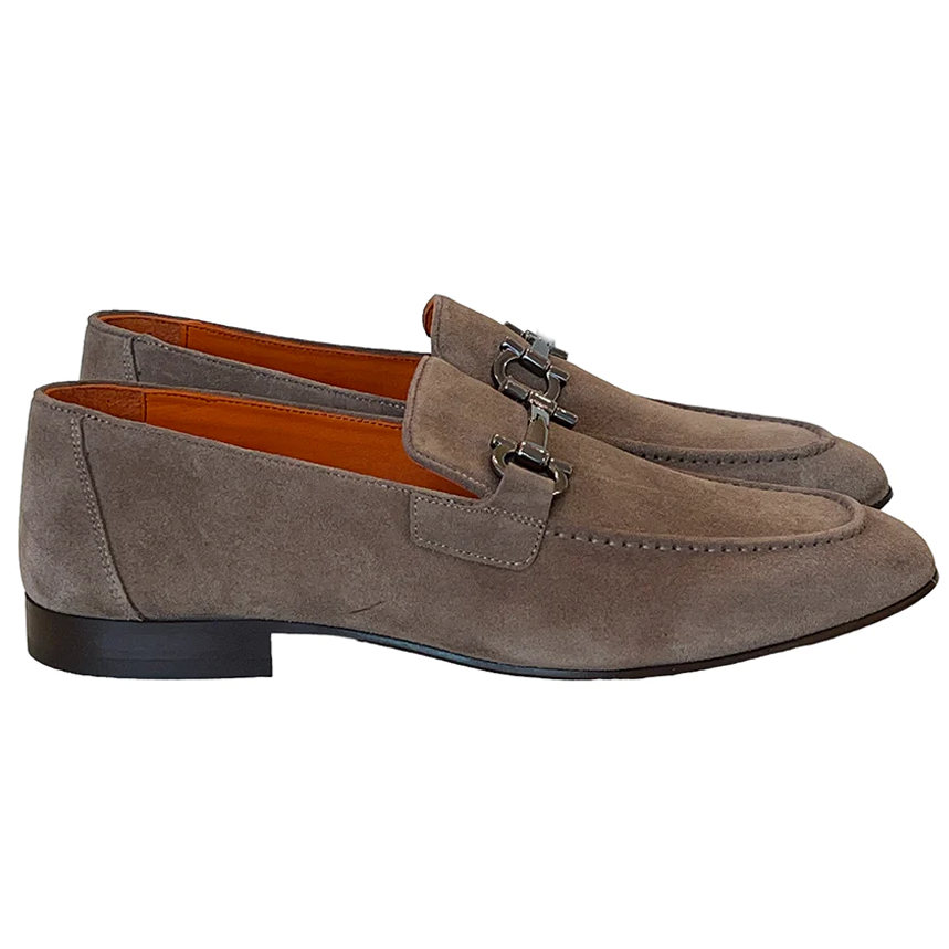 Corrente 6472 Suede Bit Loafer Taupe Image