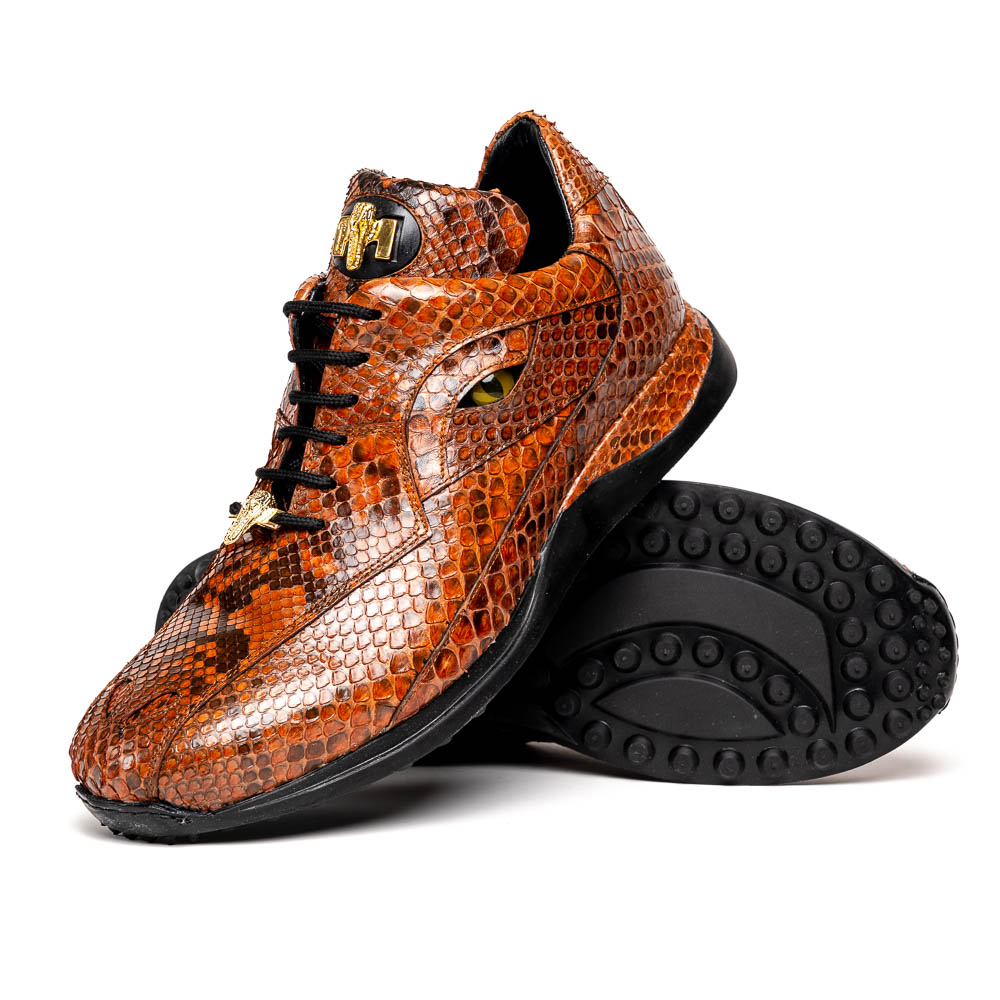 Mauri Snake Eyes 8596 Python Sneakers Black / Gold | MensDesignerShoe.com