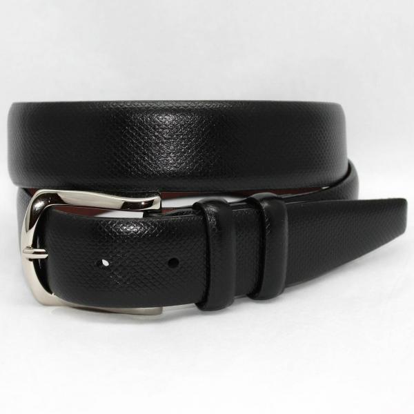 Torino Leather Italian Bulgaro Calf Belt - Black Image