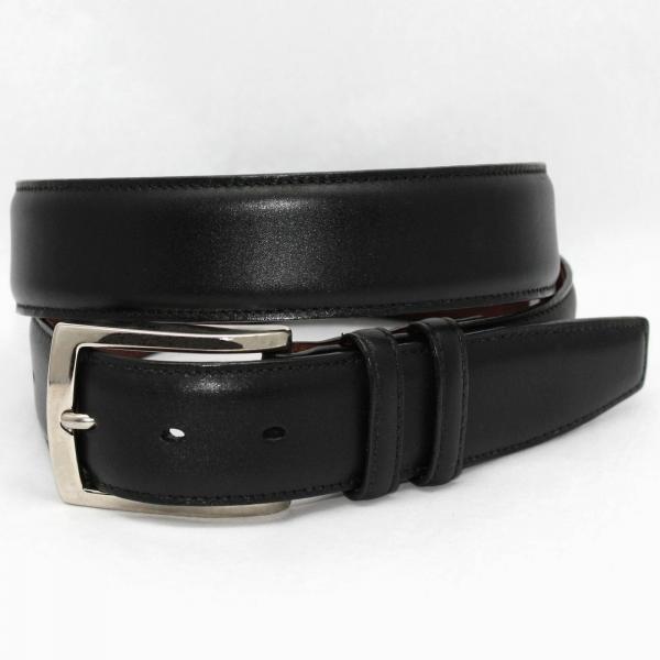Torino Leather Italian Burnished Calf Belt - Black Image