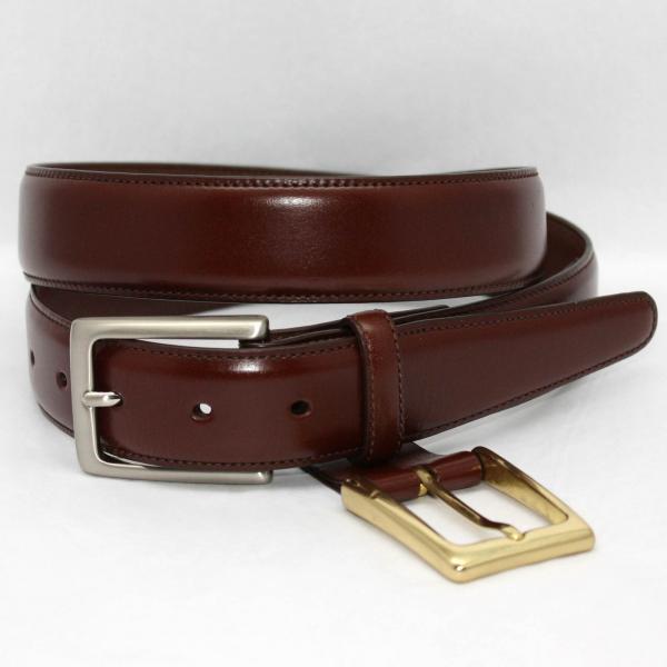 Torino Leather Kipskin Belt Double Buckle Option - Honey Image