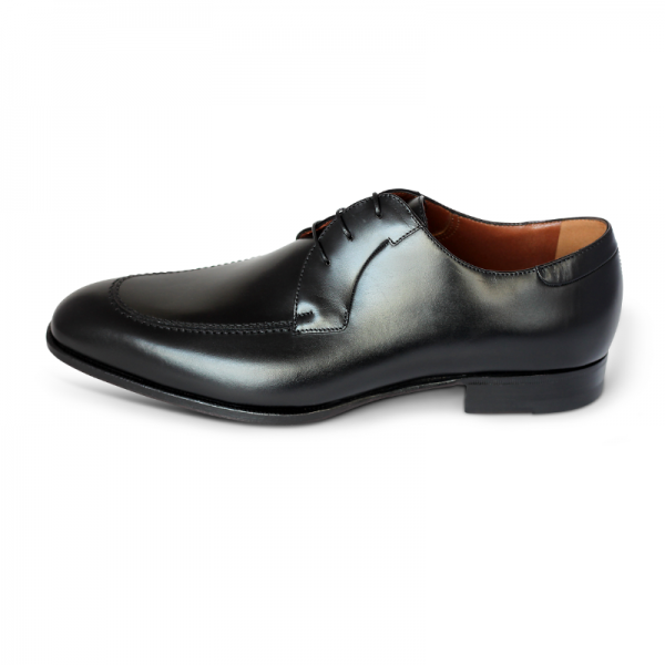 A. Testoni Apron Toe Shoes Black | MensDesignerShoe.com