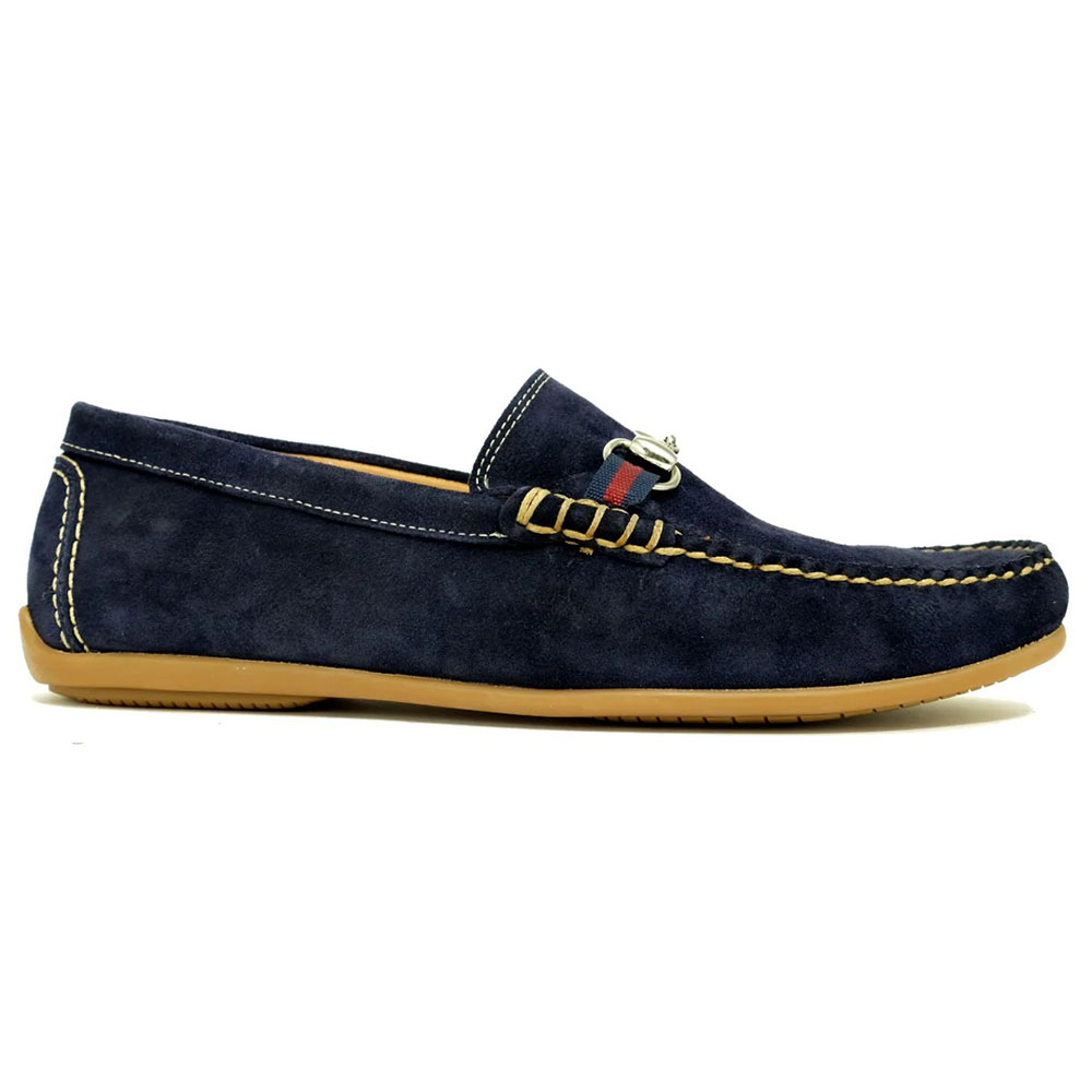 Alan Payne Biarritz Suede Loafers Blue Image
