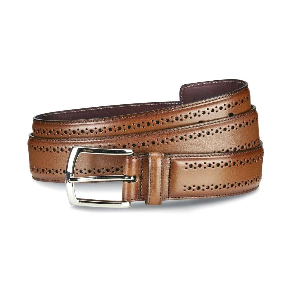 Allen Edmonds Manistee Dress Leather Belt Walnut Brown (74090) Image