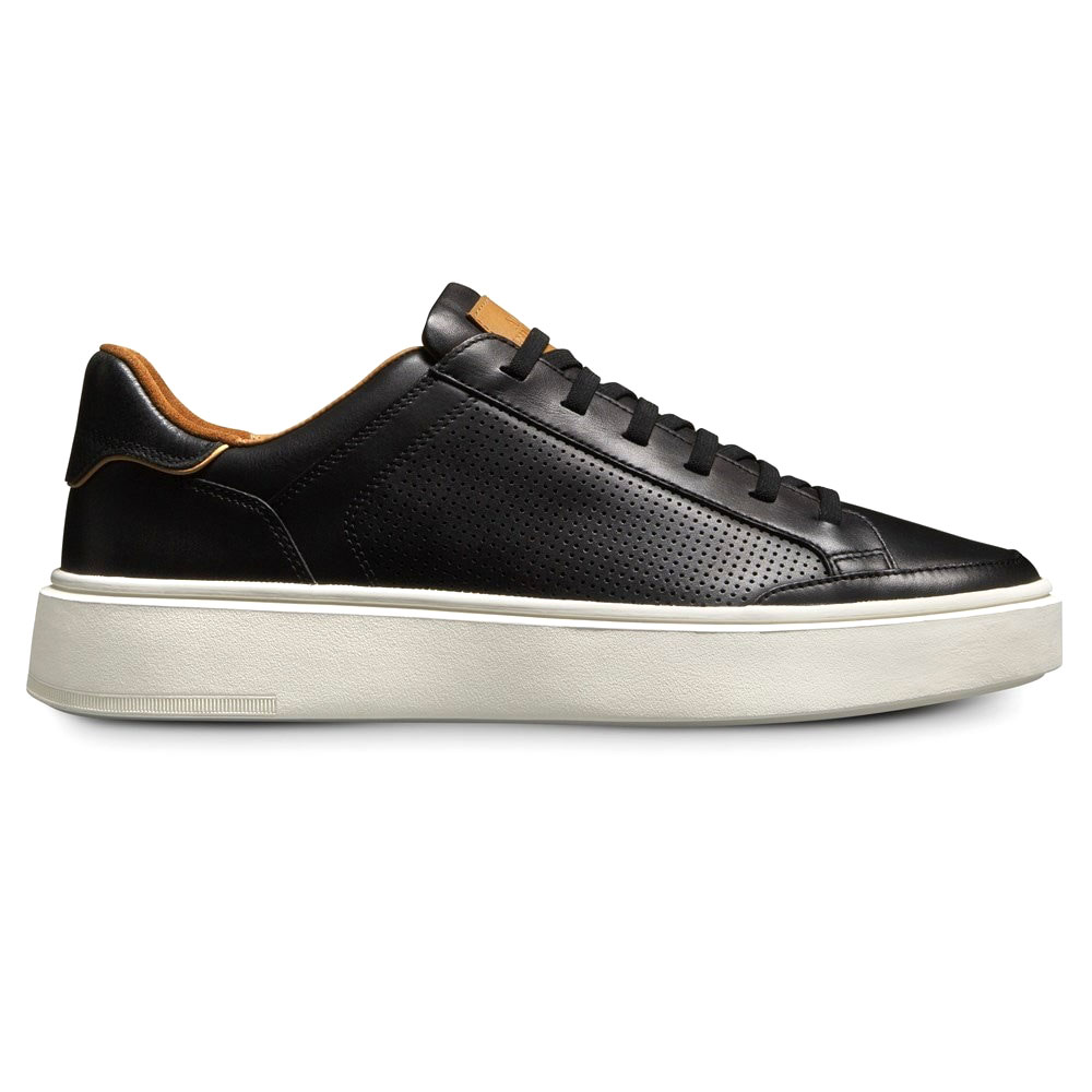 Allen Edmonds Oliver Leather Slip-on Stretch-lace Sneaker Black (6366) Image